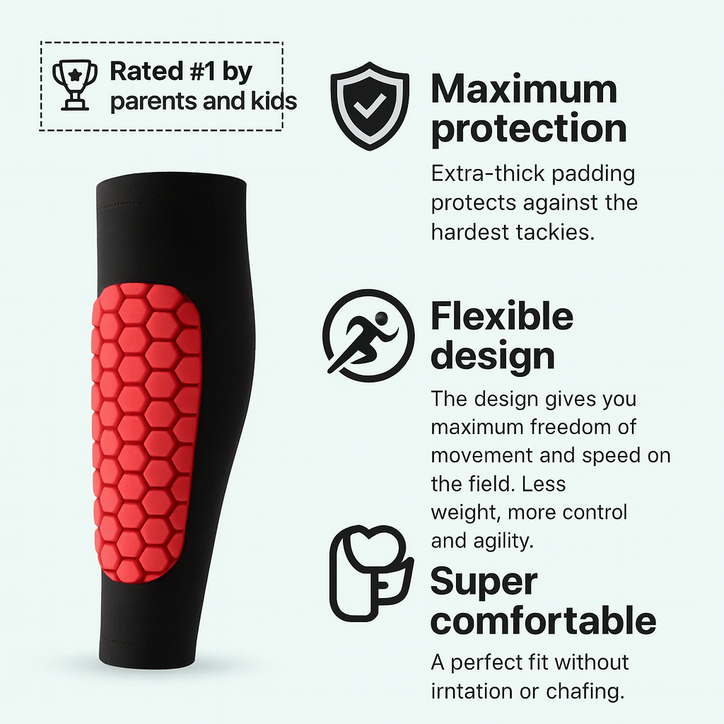 Kickzone FlowGuard™ – Integrierte Schienbeinschoner