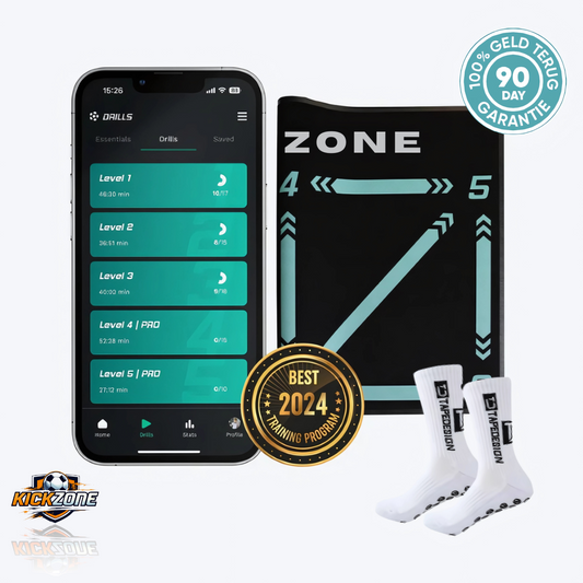 Kickzone™ Voetbal Trainingsmat + GRATIS Trainings-Programma & Voetbalsokken